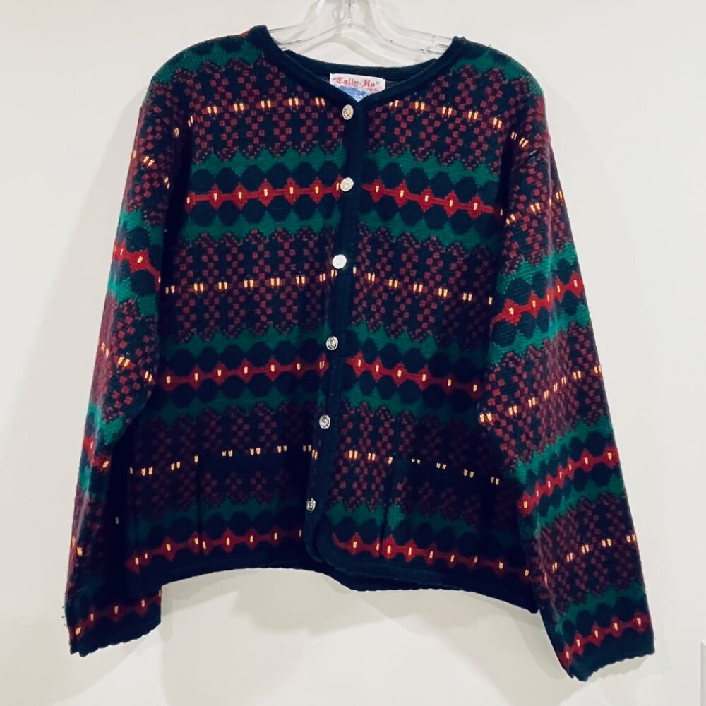 Cardigan Vintage Callo-Ho Size Large Acrylic Grammacore style
